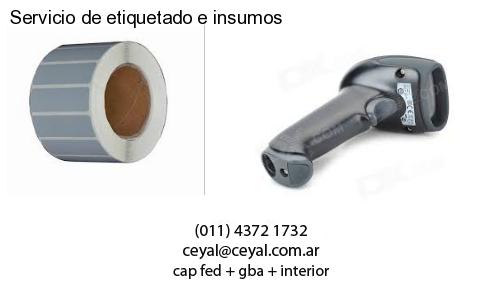 Servicio de etiquetado e insumos