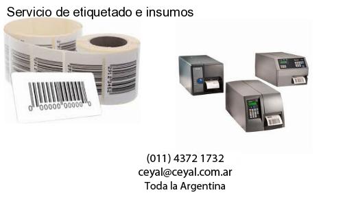 Servicio de etiquetado e insumos