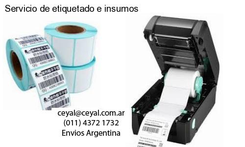 Servicio de etiquetado e insumos