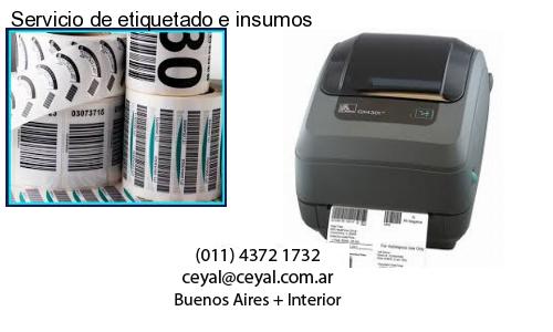 Servicio de etiquetado e insumos