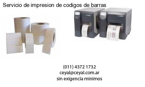 Servicio de impresion de codigos de barras