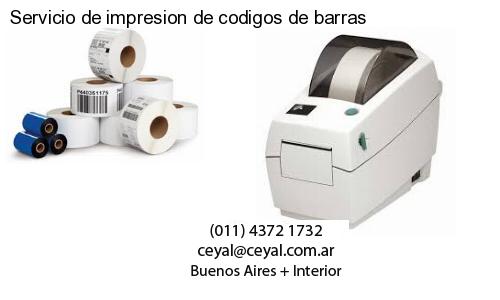 Servicio de impresion de codigos de barras
