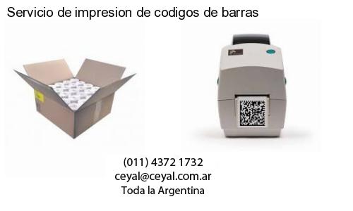 Servicio de impresion de codigos de barras