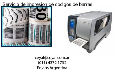 Servicio de impresion de codigos de barras