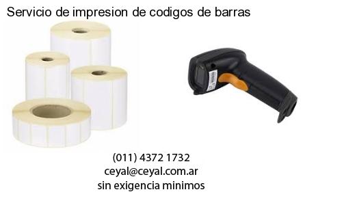 Servicio de impresion de codigos de barras