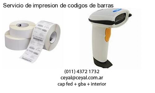 Servicio de impresion de codigos de barras