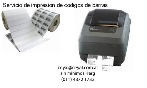 Servicio de impresion de codigos de barras