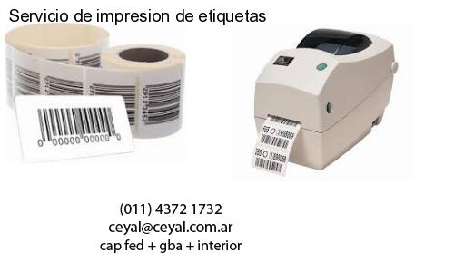 Servicio de impresion de etiquetas