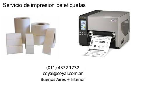 Servicio de impresion de etiquetas