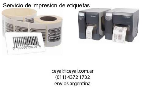 Servicio de impresion de etiquetas