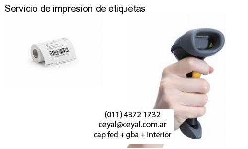 Servicio de impresion de etiquetas