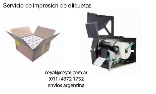 Servicio de impresion de etiquetas