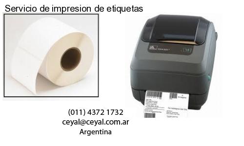 Servicio de impresion de etiquetas