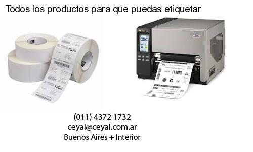 Todos los productos para que puedas etiquetar