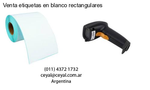 Venta etiquetas en blanco rectangulares