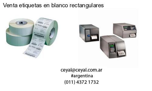 Venta etiquetas en blanco rectangulares