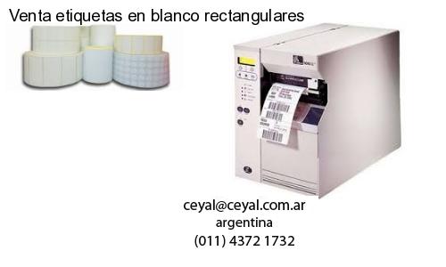 Venta etiquetas en blanco rectangulares