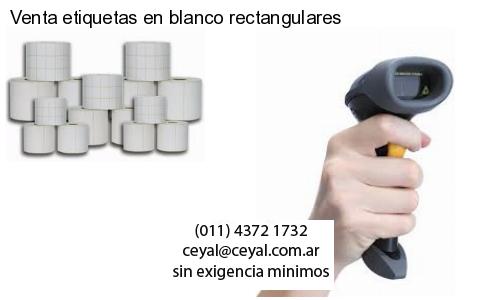 Venta etiquetas en blanco rectangulares