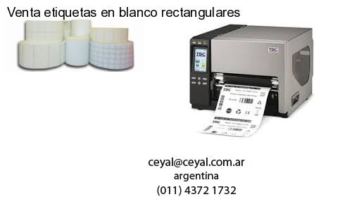 Venta etiquetas en blanco rectangulares