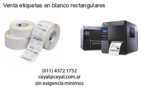 Venta etiquetas en blanco rectangulares