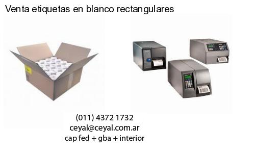 Venta etiquetas en blanco rectangulares