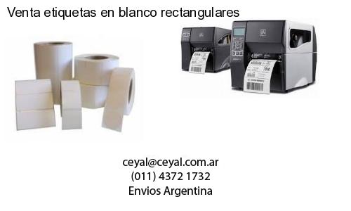 Venta etiquetas en blanco rectangulares