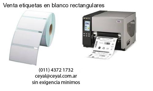 Venta etiquetas en blanco rectangulares