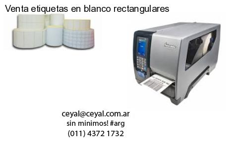 Venta etiquetas en blanco rectangulares