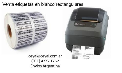 Venta etiquetas en blanco rectangulares