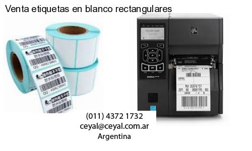 Venta etiquetas en blanco rectangulares