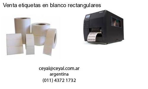 Venta etiquetas en blanco rectangulares