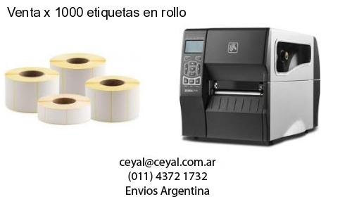 Venta x 1000 etiquetas en rollo