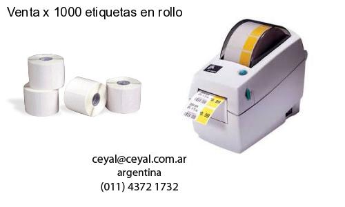 Venta x 1000 etiquetas en rollo