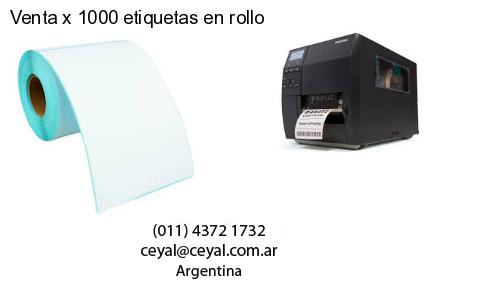 Venta x 1000 etiquetas en rollo