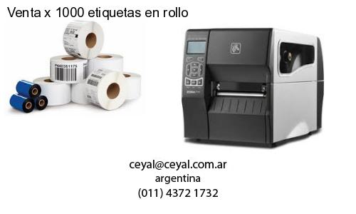 Venta x 1000 etiquetas en rollo