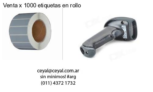 Venta x 1000 etiquetas en rollo