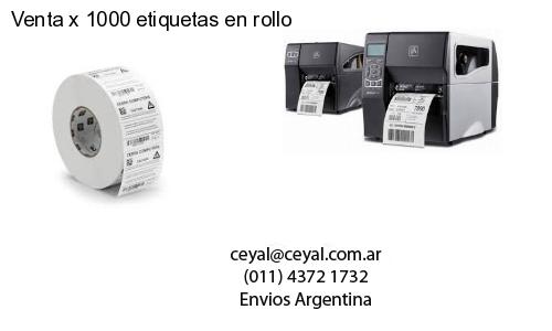 Venta x 1000 etiquetas en rollo