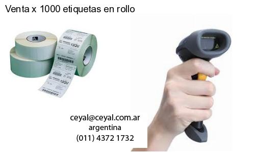 Venta x 1000 etiquetas en rollo