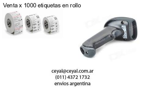 Venta x 1000 etiquetas en rollo