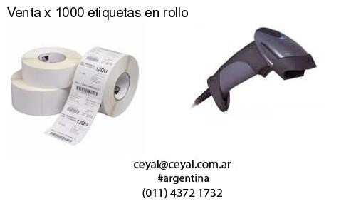 Venta x 1000 etiquetas en rollo