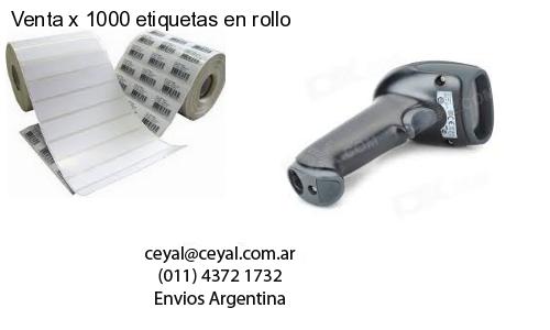 Venta x 1000 etiquetas en rollo