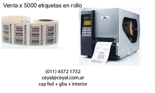 Venta x 5000 etiquetas en rollo