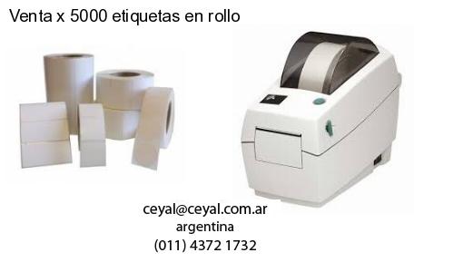 Venta x 5000 etiquetas en rollo