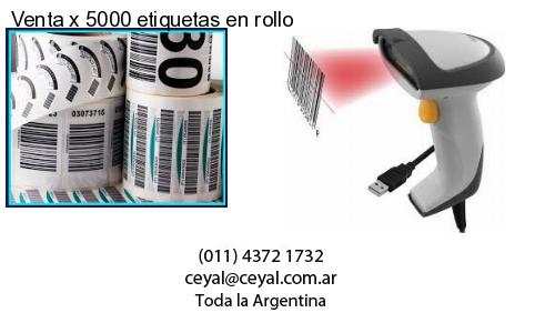 Venta x 5000 etiquetas en rollo