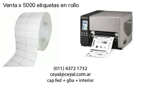 Venta x 5000 etiquetas en rollo