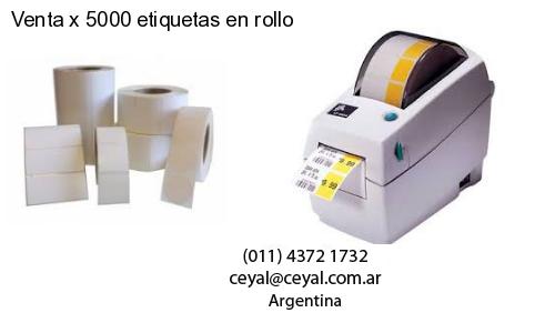 Venta x 5000 etiquetas en rollo