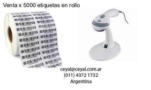 Venta x 5000 etiquetas en rollo