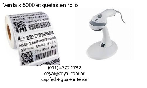 Venta x 5000 etiquetas en rollo