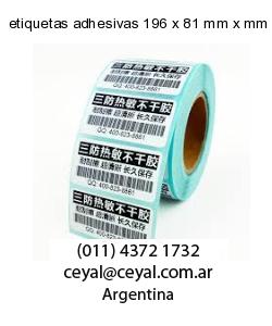 etiquetas adhesivas 196 x 81 mm x mm