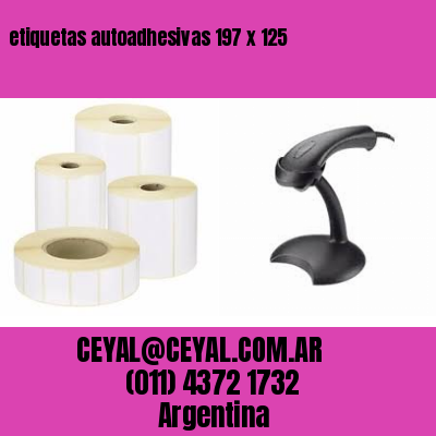 etiquetas autoadhesivas 197 x 125